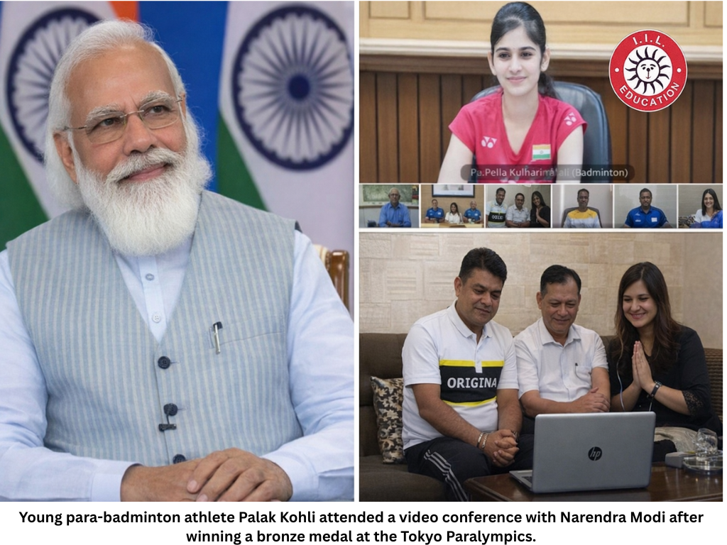 Youngest Athlete Palak Kohli in Vedio Confrence with Modi Ji after won Bronze in Tokyo Paralympics Badminton