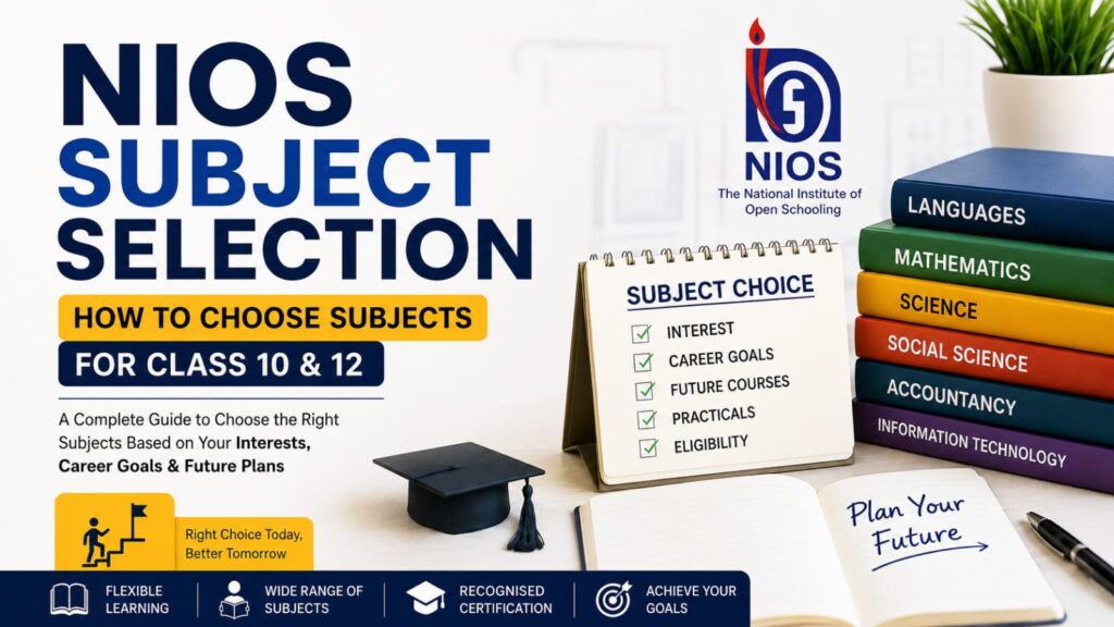 NIOS subject selection guide for Class 10 and 12